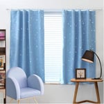 MAZS 1pc 1 * 1.3m/2.5m Star Window Blackout Curtains Thermal Insulated Drapes Curtains for home interiors