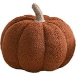 3D Pumpa Kudde Gosedjur, Fluffiga Pumpa Plyschdjur Leksaker, Pumpa Kudde Soffa Kudde Pumpa för Heminredning Halloween (Brun, 20.32 cm)