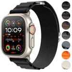 MRAIN-H Breveté Alpine Loop Compatible avec Bracelet Apple Watch Ultra 2 1 49mm 46mm 45mm 44mm 42mm 41mm 40mm 38mm Femme Homme, Bracelet sport en nylon iWatch Series SE 10/9/8/7/6/5/4/3/2/1