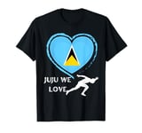 Juju we love St. Lucia Flag colors patriotic Lucian Heritage T-Shirt