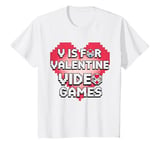 Youth V Is For Video Games Funny Valentine Day Gamer Boy Men Gifts T-Shirt