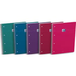 Oxford Cahier carte spirale Smart, format A4+, 160 pages, 4 trous, 5x5, coloris vif assortis