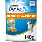 PURINA DENTALIFE | Adulte | Friandises pour Chat | Poulet | Lot de 5 |700 g | Hygiène bucco-dentaire