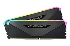Corsair Vengeance RGB RT 32Go (2x16Go) DDR4 3200MHz C16 Mémoire de Bureau (Éclairage RGB Dynamique, Optimisé pour AMD 300/400/500 Series, Compatible avec Intel 300/400/500 Series) Noir