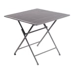 greemotion Table de Jardin Toulouse en Acier, Table Pliante en Acier Plastifié, Table d'appoint avec Pied Réglable en Hauteur, env. 80 x 80 x 74 cm, Gris Fer