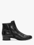 Gabor Bolan Leather Wide Fit Ankle Boots, Black