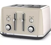 Breville VTT930 Mostra 4 Slice Toaster Cream & Chrome Extra Wide Slot High Lift