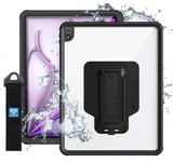 Armor-x Waterproof, Shock & Dust Proof Case With Handstrap & Kickstand Ipad Air 13" (2024) Musta