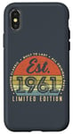 iPhone X/XS Est 1961 Vintage Edition Classic Born in 1961 Retro Birthday Case