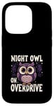 Coque pour iPhone 14 Pro Night Owls Sarcasme fonctionnel Motif chouettes matinales