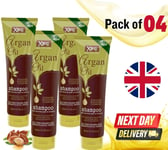 4 x 300ml Argan Oil Shampoo with Moroccan Oil - Gentle Care for All Hair Types