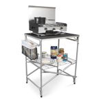 Kampa Major Folding Camping Kitchen for Stoves | Food Storage Organiser Table