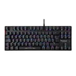 Konix Drakkar Clavier Gaming Filaire mécanique Alfheim TKL AZERTY - Format TKL sans pavé numérique - Rétroéclairage RVB