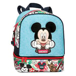 Disney Mickey Be Cool Sac à lunch Bleu 23x28x13 cms Polyester 8,37L