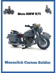 Playmobil Custom WW2 MOTO BMW R75 ARMÉE ALLEMANDE SECONDE GUERRE MONDIALE