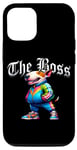 Coque pour iPhone 14 Pro Veste cool Bull Terrier Dog The Boss Cool pour chien, maman et papa
