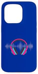 Coque pour iPhone 15 Pro Casque pour artistes, DJ, contrôle audio LED clignotant