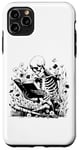 iPhone 11 Pro Max Skeleton Reading Book Floral Wisdom Funny Book Lover Case