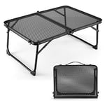 Odoland Portable Table de Camping Ultra Léger Aluminium Pliant Barbecue Table Plage Randonnée Sac à Dos Pique - Nique en Plein Air RV Barbecue Petite Table de Camping