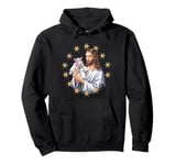 Moo Deng Jesus and the Hippo Bring Divine Peace Pullover Hoodie