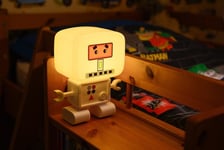 Night Light Lamp Childs Childrens Room Bedside Table Desk Rechargeable Roboglow