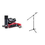 Focusrite Scarlett Solo Studio 3rd Gen USB Audio Interface Bundle for the Guitarist, Vocalist or Producer & TIGER MCA68-BK Microphone Boom Stand Mic Stand with Free Mic Clip Black