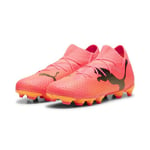 PUMA Boys Future 7 PRO FG/AG Football Shoes, 32.5 EU, Sunset Glow Black Sun Stream Pink Orange