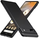 For Google Pixel 6a Case Slim Soft Silicone Gel Cover - Matte Black