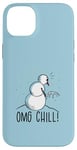 Coque pour iPhone 14 Plus OMG CHILL! Bonhomme de neige amusant La Reine des neiges Pipi d'hiver