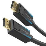 KabelDirekt - Câble DisplayPort 8K, Blindage AIS spécial Complet – 1 m (pour moniteurs/Cartes Graphiques/PC/Portables de Jeu DP 1.4 avec 8K à 60 Hz, 4K à 120 Hz et 144 Hz/165 Hz/240 Hz Ultra-Rapide)