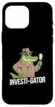 iPhone 16 Pro Max Kids Funny Investi-Gator Detective Pun Alligator Reptile Case