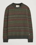 GANT Wool Fairisle Crew Neck Sweater Deepest Green