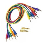 A Pack of Six Korg 3.5mm Mono Patch cables 75cm long for modular analogue synths