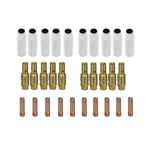 15/30pcs MB-15AK Torche De Soudage Consommables 180A MIG Torche Gaz Buse Conseils Titulaire Pistolet Cou Emballé pour MIG Machine À Souder - Type 30 PCS-0.6mm