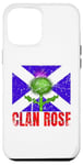 Coque pour iPhone 12 Pro Max Clan Rose Tartan Nom de famille écossais Scotland Pride