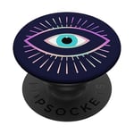 Rainbow Evil Eye Navy Blue PopSockets Swappable PopGrip