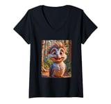 Womens cute sweet kookaburra australian animals wildlife adorable V-Neck T-Shirt