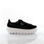 Puma Platform Trace x Ader Error Black Low Lace Up Womens Trainers 367196 02 Leather - Size UK 4.5