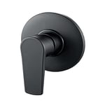 EM Robinet mitigeur monocommande noir mat série Zarny élégant et moderne pour salle de bains lavabo bidet douche (douche encastrée)