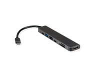 Value 12.99.1136, Kabel, Usb 3.2 Gen 2 (3.1 Gen 2) Type-C, Svart, Grå, Microsd (Transflash), Sd, 3840 X 2160 Pixlar, 60 Hz