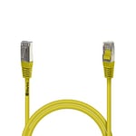 Waytex 32051 Câble Ethernet Réseau RJ45 Cat 5e FTP 100MHz Blindé couleur - Compatible PC, Routeur, Modem, Switch Consoles de jeux, TV, amplificateur réseau – 0,50m, Jaune
