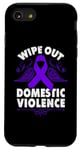 Coque pour iPhone SE (2020) / 7 / 8 Wipe Out Domestic Violence, ruban violet