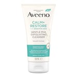 Aveeno Face Calm+Restore Gentle PHA Exfoliating Cleanser (1x 150ml), With Oat Oil and Naturally Derived PHA, Face Cleanser for Sensitive Skin, Exfoliator Gentle Enough for Daily Use