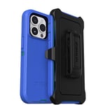 OtterBox Defender Series Édition sans écran pour iPhone 14 Pro (Uniquement) – Motif Pluie (Bleu)