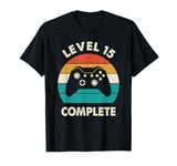 15th Wedding Anniversary For Him Her Funny Level 15 Complete T-Shirt