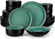 Vancasso Dinner Set, Reactive Glaze Dinner Sets for 6 People, 24-Piece Crockery