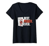 Womens Cribbage Board Game Best Pegger Ever Cribbage Player V-Neck T-Shirt