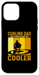 Coque pour iPhone 12 mini Amateur de curling Cadeaux de sports d’hiver de curling papa