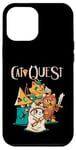 Coque pour iPhone 12 Pro Max Cat Quest RPG Hero Cats Jeu vidéo RPG Gamer Funny Cat