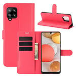 Galaxy A42      Pu Wallet Case    [Red]